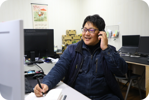 お客様と打ち合わせ中の様子